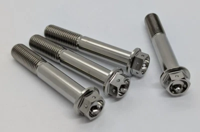 Titanium radial caliper mount bolt kit drilled hex flange 55mm Prolite M10-1.25p - Image 1 of 3