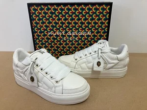 Kurt Geiger London Southbank White Tag Leather Trainers UK4 RRP £179.00 - Picture 1 of 5