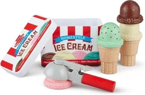 Melissa & Doug Scoop & Stack Ice Cream Cone, Montessori Ice Cream Toy For Kids - Picture 1 of 6