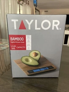 NEW Taylor 11lb Eco-Bamboo Platform Digital Food Scale - Picture 1 of 4