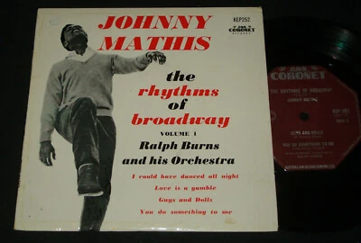 JOHNNY MATHIS 1960 CORONET EP  RHYTHMS OF BROADWAY VOLUME 1 - Image 1 of 2