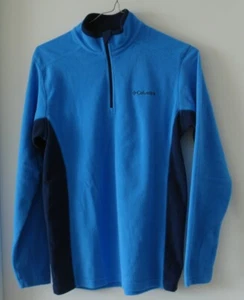 COLUMBIA BLUE BOYS YOUTH FLEECE QUARTER ZIP SWEATER SIZE XS  - Picture 1 of 7