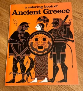 A Coloring Book of Ancient Greece, Bellerophon Books,  2000 — New - Picture 1 of 5