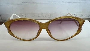 Authentic Vintage Christian Dior CD 2763 Sunglasses Yellow, White & Gold Germany - Picture 1 of 12