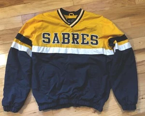 Buffalo Sabres G3 Windbreaker Jacket Logo Spell Out Jacket NHL Size M Lined - Picture 1 of 11