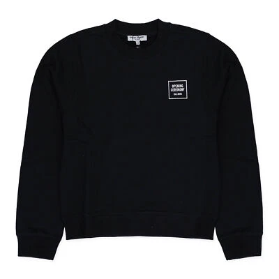 NWT OPENING CEREMONY BLACK MINI BOX LOGO SWEATSHIRT SIZE L $175 - Image 1 of 4