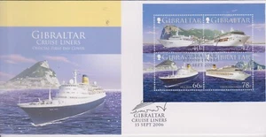 GB - Gibraltar 2006 Cruise Liners - Ships Series 2 Mini-Sheet SG MS1183 FDC - Picture 1 of 1