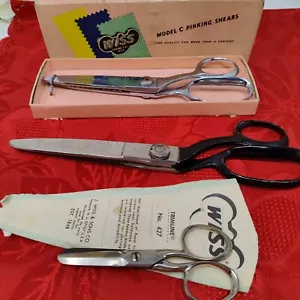 3x Tijeras Rosadas Wiss De Colección C7 Corte ZigZag Costura Cromo 364 7 N 9" Caja - Imagen 1 de 14