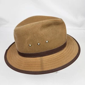 Outback Trading Oilskin Hat Madison River Packable Waterproof Mens Size XL Brown - Picture 1 of 10