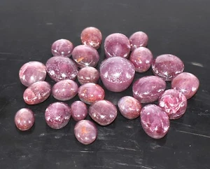 Flat Back Sapphire Star Oval Round Smooth Polished Lot 187.60 Cts Sapphire Stone - Picture 1 of 4