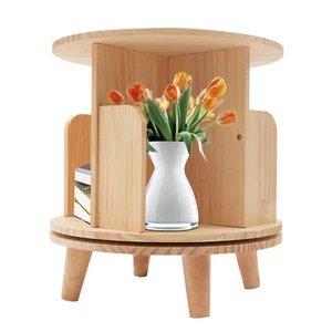 1-6 Tier 360° Rotating Bookshelf Display Stand Bookcase Floor Stand Storage Rack - Picture 1 of 84
