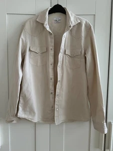 Men's Reiss Cream White Denim Style Cotton Overshirt Size M Regular - Picture 1 of 12