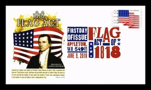DR JIM STAMPS US COVER FLAG ACT OF 1818 BICENTENNIAL FDC PANDA CACHET - Picture 1 of 2
