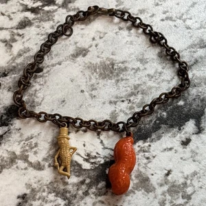 VINTAGE MR PEANUT PROMO CHARM BRACELET PLANTERS ADVERTISING PIECE 1950โs๐ฅ - Picture 1 of 7