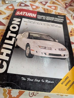 Chilton Saturn Coupés Sedanes Vagones 1991-02 Manual de Reparación con Diagramas #62300 Foto 1 de 4
