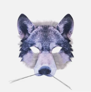 Wolf Half Mask - Sublimated 3-D - Costume Accessory - One Size - Picture 1 of 1