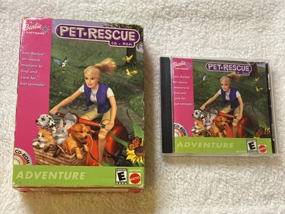 Barbie Pet Rescue PC CD ROM Computer Game 2000 Box Software Mattel - Image 1 of 4