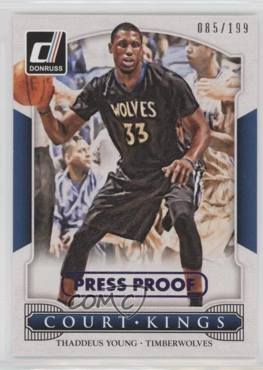2014-15 Panini Donruss Court Kings Press Proof Purple /199 Thaddeus Young #39 - Image 1 of 2