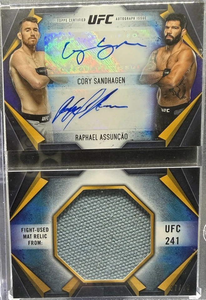 Tarjeta libro reliquias UFC Fight Mat 2020 Topps Knockout. Sandhagen & Asunción 7/10 Foto 1 de 1