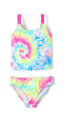 Traje de baño Tankini Rainbow Tie Dye para niña talla XXL (16) Foto 1 de 4