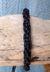 Armband Freundschaftarmband Armkette Stoff Baumwolle Scharz Verstellbar - Bild 1 von 2