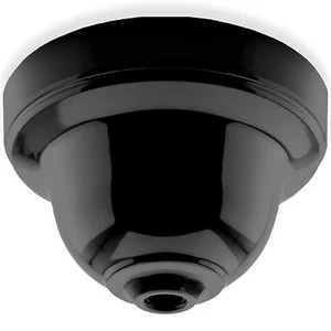 Authentischer Stil Deckenrosette Tasse zur Verwendung mit historischen Anhängern in schwarzem Bakelit - Bild 1 von 6