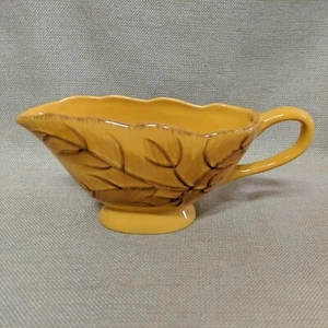 FRESH DECOR Barca Gravy con manico in ceramica dorata - Ringraziamento - Foto 1 di 3