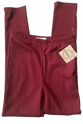One Step Up Women's Textured Leggings Red Burgundy Size Medium NWT - Image 1 of 4