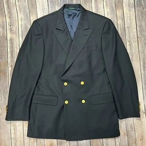 Brooks Brothers Loro Piana Double Breasted Gold Buttons Sport Coat Blazer 39R - Picture 1 of 12