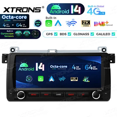 XTRONS 8.8" Android 14 Autoradio 4+64GB GPS Gyroscope DSP für BMW E46 M3 Rover75 - Bild 1 von 4