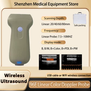 96E Portable Wireless Ultrasound Color Doppler Linear Probe Wifi/USB Connection - Picture 1 of 5
