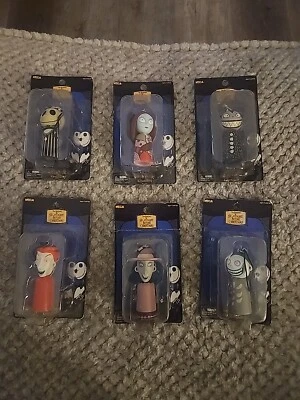 Neca Tim Burton Pesadilla antes de Navidad Lite-Up Figura Llavero Lote de 6 Foto 1 de 4