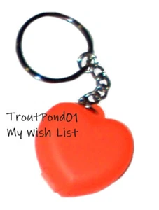 Tupperware Keychain Heart Locket Mini Container Keeper Opens Up Neon Orange New - Picture 1 of 4