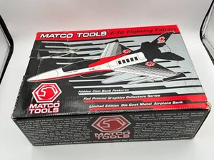 1994 Matco Tools F-16 Fighting Falcon Die-Cast Airplane Coin Bank - #DSF-16 - Picture 1 of 10