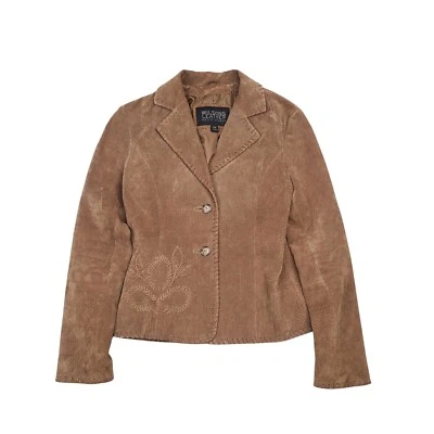 Chaqueta Western Vintage Wilsons Pelle Studio Cuero Gamuza Marrón Mujer XS  Foto 1 de 4