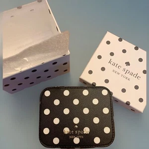 NIB Kate Spade Cheers Jewelry Holder K7236 Polka Dot Black White Organizer - Picture 1 of 11