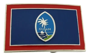 Guam Flag Belt Buckle Western Cowboy Rodeo Style New Guamerican Men Women Style - Picture 1 of 6