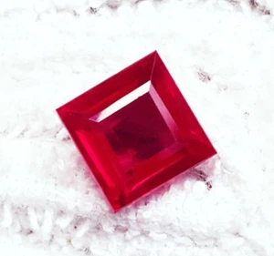 Natural Red Ruby Square Shape 6.90 Ct Certified Loose Gemstone With Free Gift - Picture 1 of 6