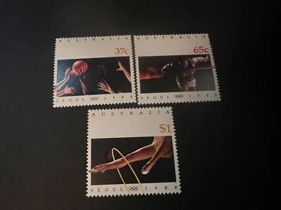Jogos Olímpicos de Verão de 1988 Conjunto completo de 3 MNH Scott # 1091-1093 combinar frete - Imagem 1 de 2