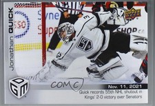 2021-22 Upper Deck Game Dated Moments /499 Jonathan Quick #16