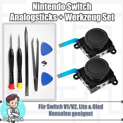 MARKENLOS Nintendo Switch Joy-Con Analog Stick Reparatur Set Controller TriWing X Y Kit