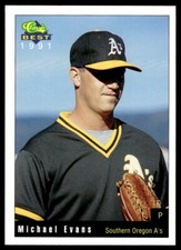 1991 Classic Best Southern Oregon A's Michael Evans Southern Oregon A's #18