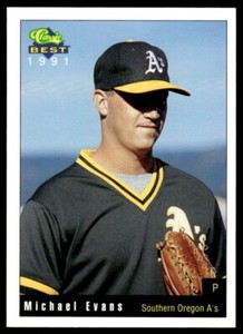 1991 Classic Best Southern Oregon A's Michael Evans Southern Oregon A's #18
