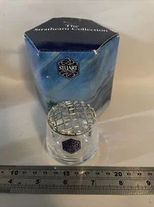 Miniature Vintage Stuart Crystal Etched With Floral Design Cut Glass Rose Bowl - Picture 1 of 8