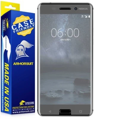 [Paquete de 2] ArmorSuit MilitaryShield Nokia 6 Estuche Mate Protector de Pantalla Amigable Foto 1 de 4
