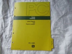 1977 John Deere 143 farm loader parts catalog manual book - Picture 1 of 3