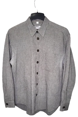 Camisa masculina Mondo di Marco tamanho G cinza estampada manga longa com botões - Imagem 1 de 4