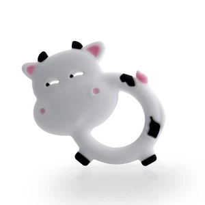 Baby Cow Teething Toy for 3-12 Months Soft Chewable Infant Teething Ring Cute Sh - Picture 1 of 7