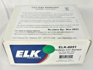 ELK-6051 Wireless CO Sensor Two-Way Wireless-New, Original Packaging - Picture 1 of 3