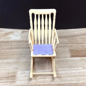 Barbie Rocking Chair Purple Yellow Happy Family Nursery Dollhouse Furniture - Picture 1 of 6